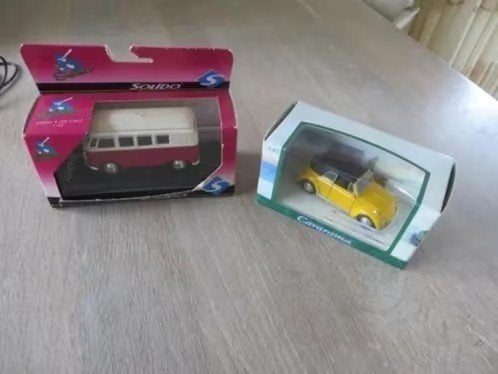 Volkswagen Beetle cabriolet en VW Volkswagen Bus T1 1: 43, Hobby en Vrije tijd, Modelauto's | 1:43, Ophalen of Verzenden, Nieuw