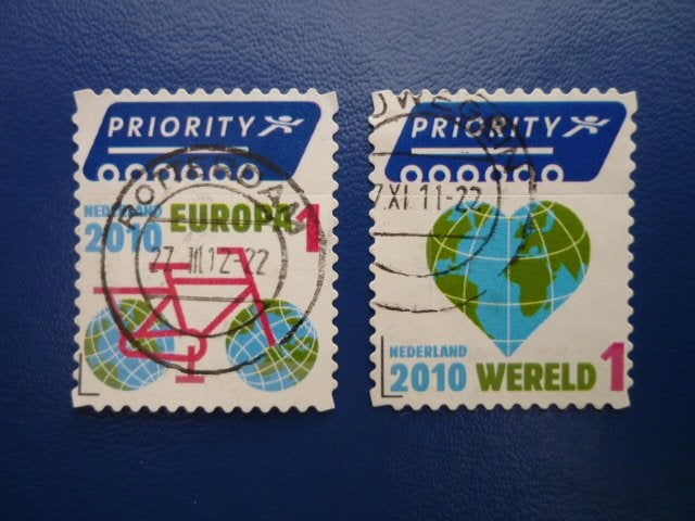 Zegel 2010 Europa en Wereld priority gest. NVPH 2742 - 2743, Ophalen of Verzenden, Gestempeld