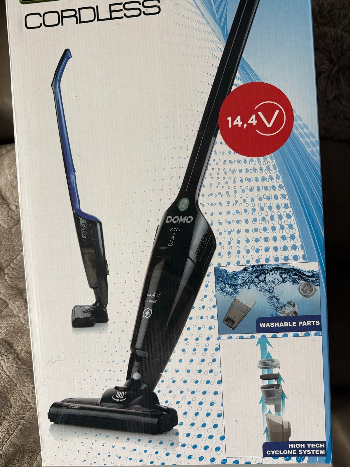 Domo 2-in-1 Draadloze Steelstofzuiger 14.4V, Overige merken, Ophalen of Verzenden, Reservoir, Steelstofzuiger
