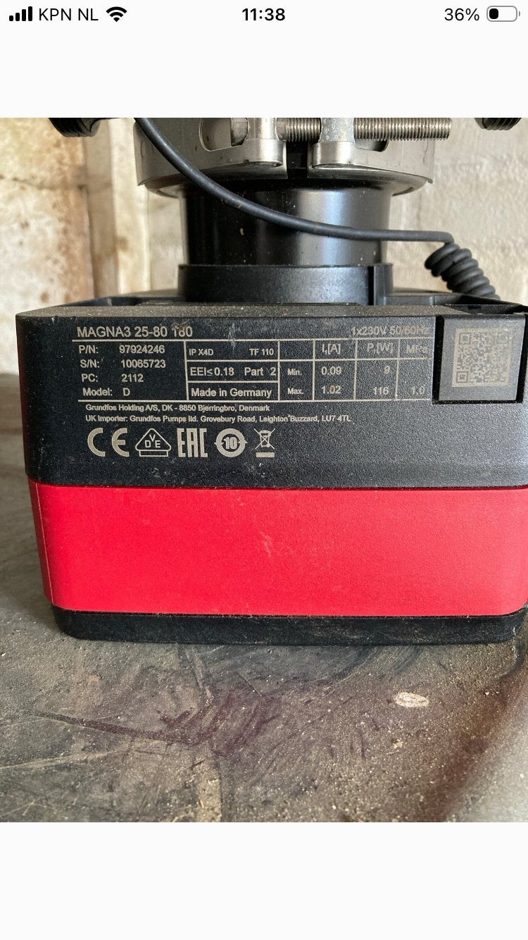 Grundfos MAGNA3 25-80 180 Circulatiepomp, Ophalen of Verzenden