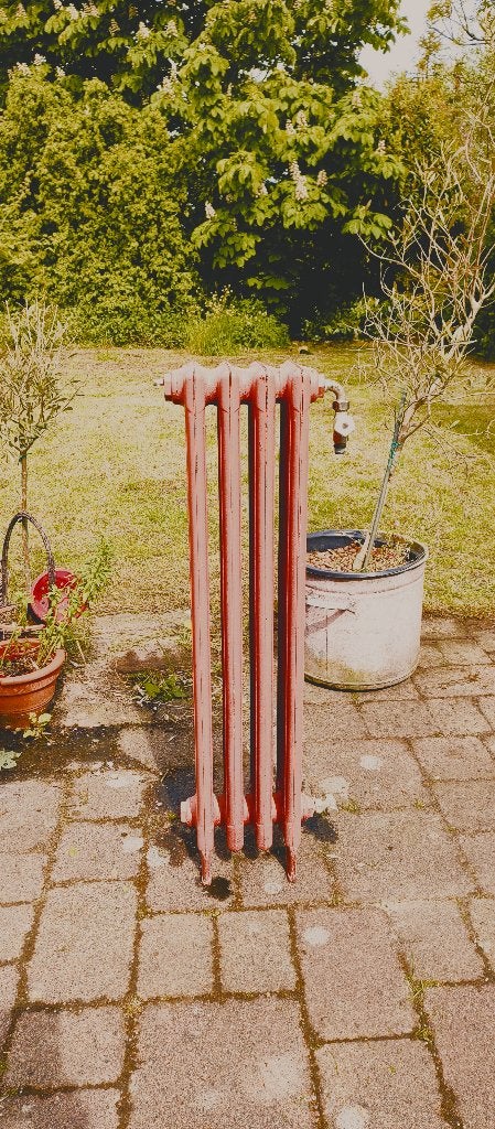 Radiator gietijzer, Doe-het-zelf en Verbouw, Ophalen, Gebruikt, Radiator, Minder dan 60 cm