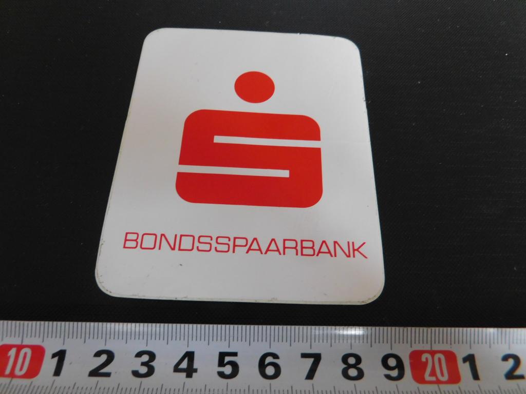 sticker logo bondsspaarbank, Ophalen, Zo goed als nieuw