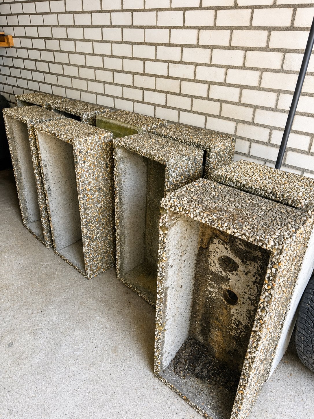 Vintage Betonnen Trog / Plantenbak 9stk(100x45x40), Tuin en Terras, Bloembakken en Plantenbakken, Ophalen, Gebruikt, 60 tot 100 cm