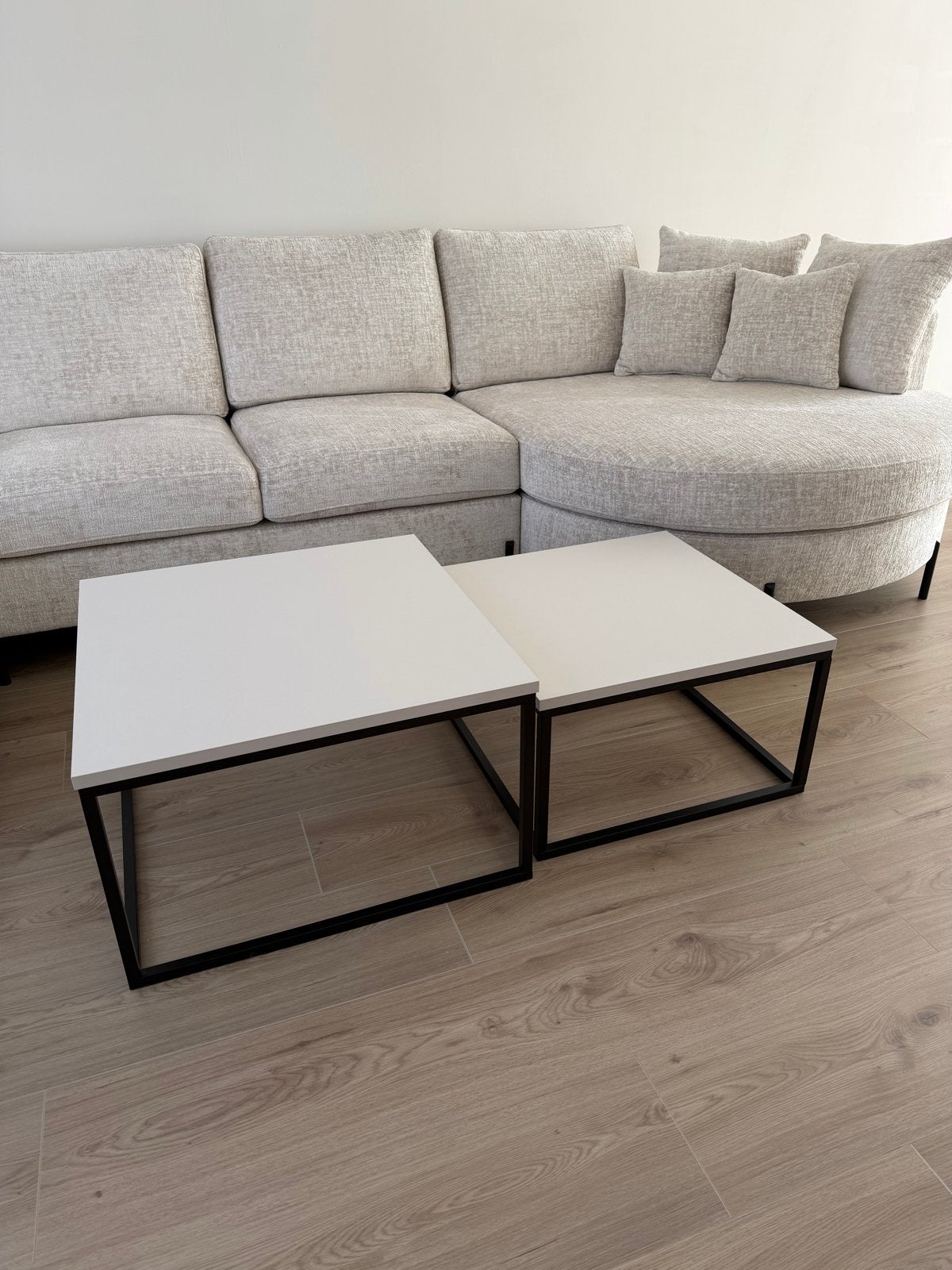 Salontafel set van 2 - Meubella - Zo goed als nieuw, Ophalen, Zo goed als nieuw, Beige, Hout