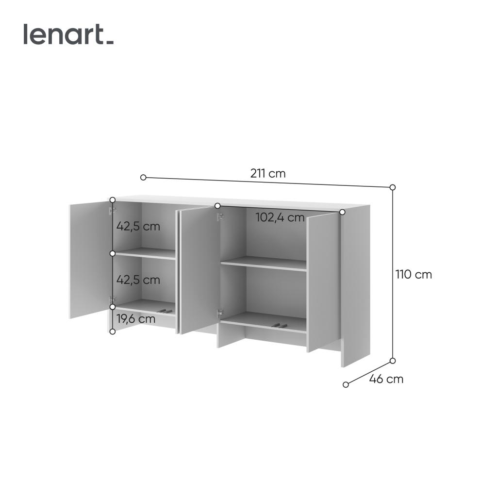 Concept opzetkast (110 cm hoog) - Wit, Niet ingevuld, Niet ingevuld, Niet ingevuld