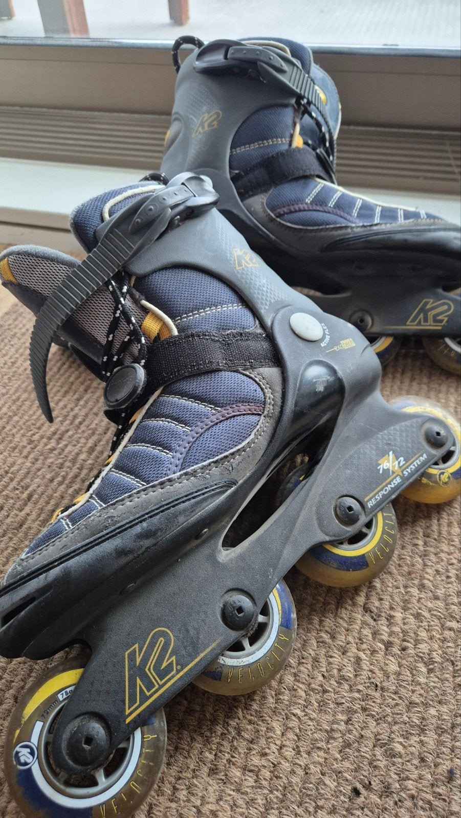 2 paar K2 rollerblades (maat 40,5 en 43,5) met bescherming, Ophalen, K2, Dames, Inline skates 4 wielen