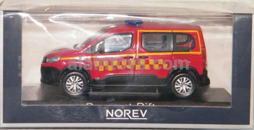 PEUGEOT RIFTER 2019 POMPIERS BRANDWEER 1/43 NOREV REF 479071, Verzenden, Nieuw, Auto, Norev