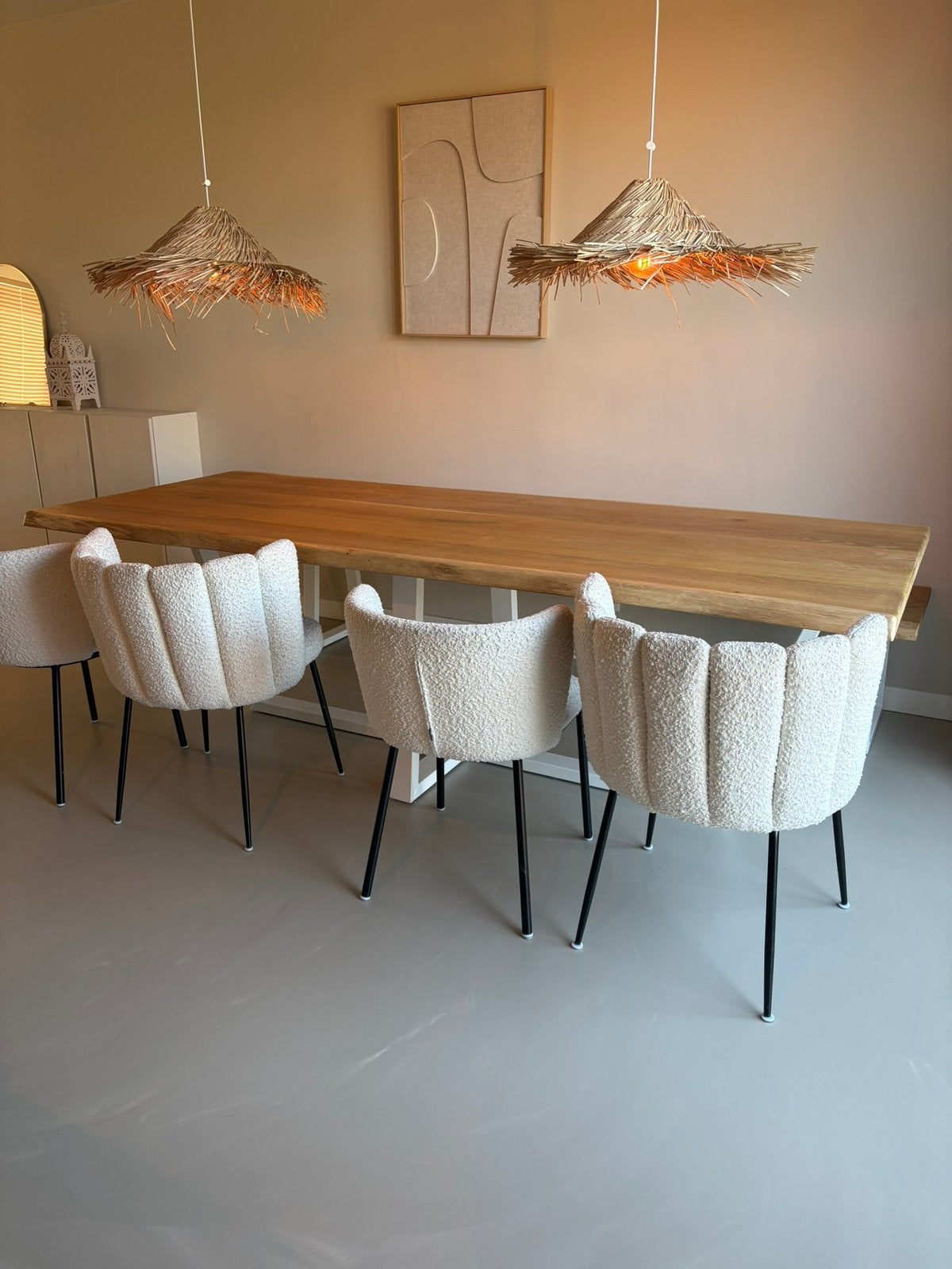 Kave home eetkamerstoelen 4x, Ophalen, Zo goed als nieuw, Wit, Vier