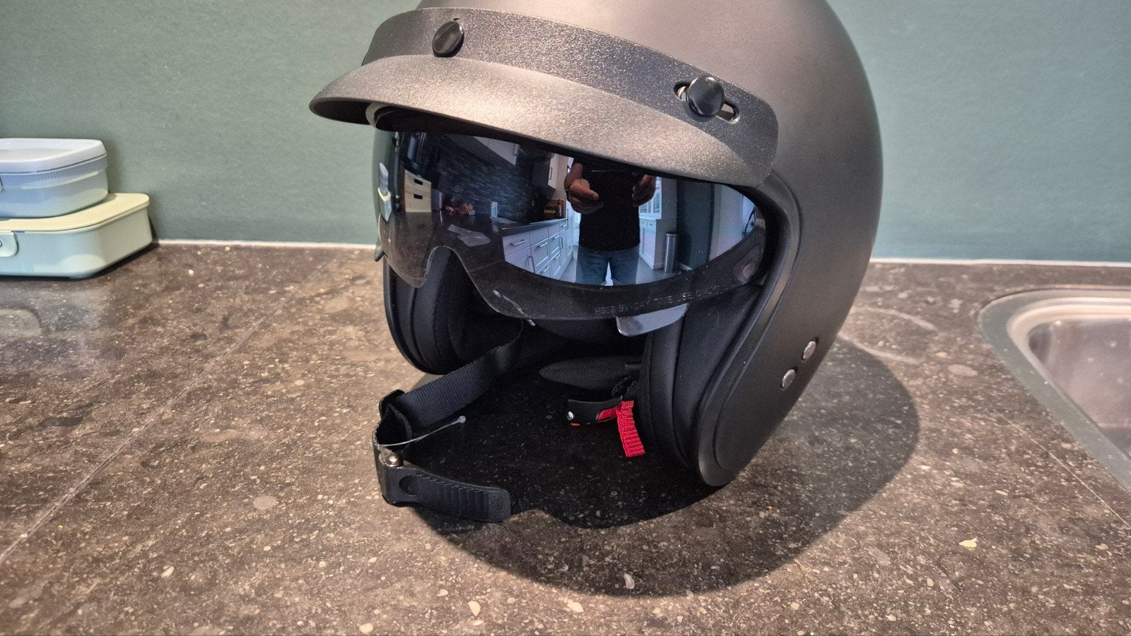 Vito Helmets Jethelm Mat Zwart Maat M, Overige merken, M, Dames, Jethelm