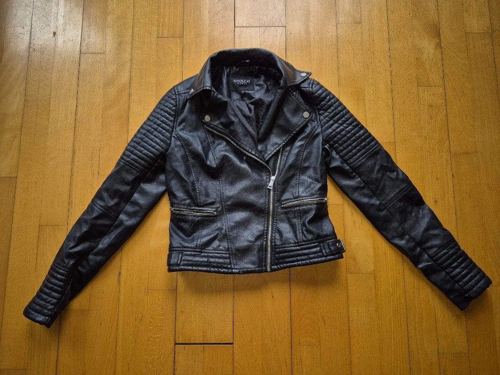 Kunstleren jasje (Coolcat), Zwart, Ophalen of Verzenden, Coolcat, Maat 34 (XS) of kleiner