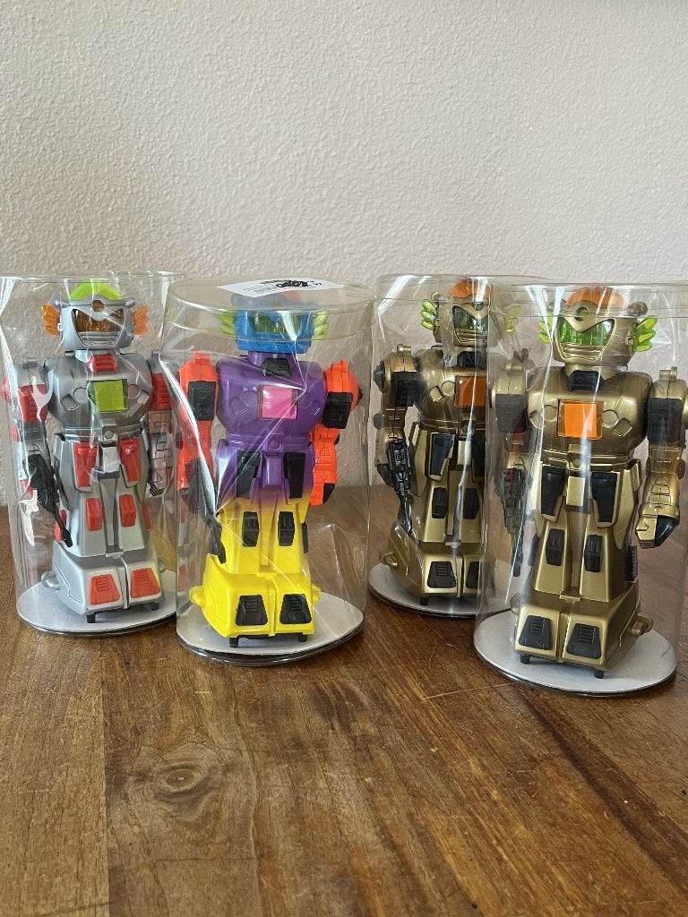 Vier vintage robots, Ophalen of Verzenden