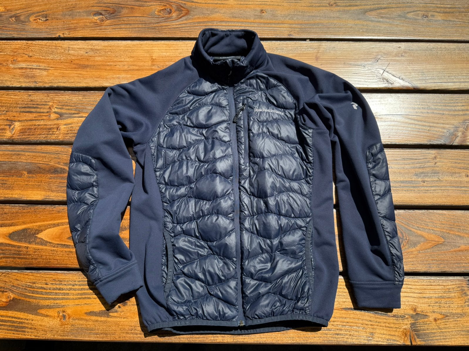 Peak Performance Helium Down Hybrid Jack, Kleding | Heren, Jassen | Winter, Ophalen of Verzenden, Gedragen, Maat 48/50 (M), Blauw