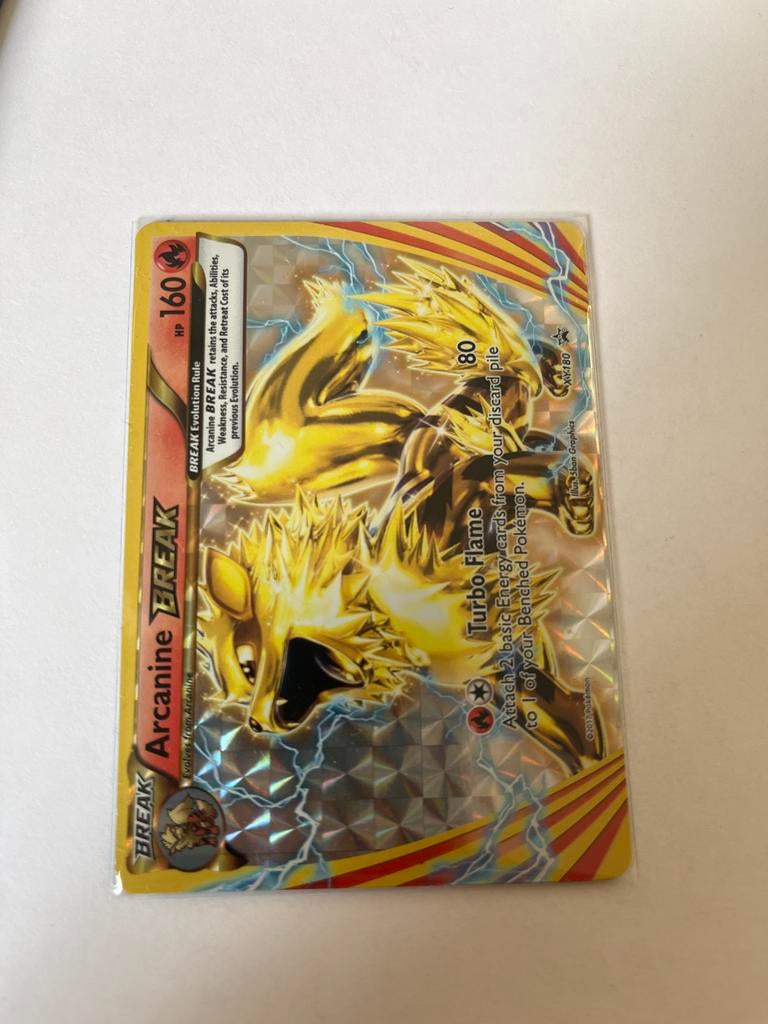 Arcanine BREAK Pokémon kaart, Ophalen of Verzenden, Zo goed als nieuw, Losse kaart, Foil