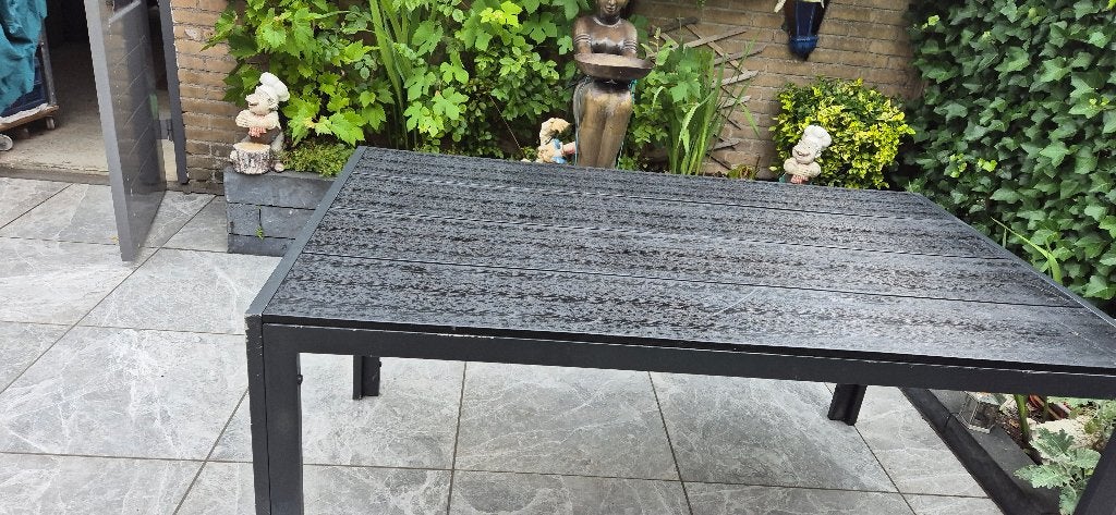 Tuin eettafel, Tuin en Terras, Ophalen, Gebruikt, Rechthoekig, Kunststof