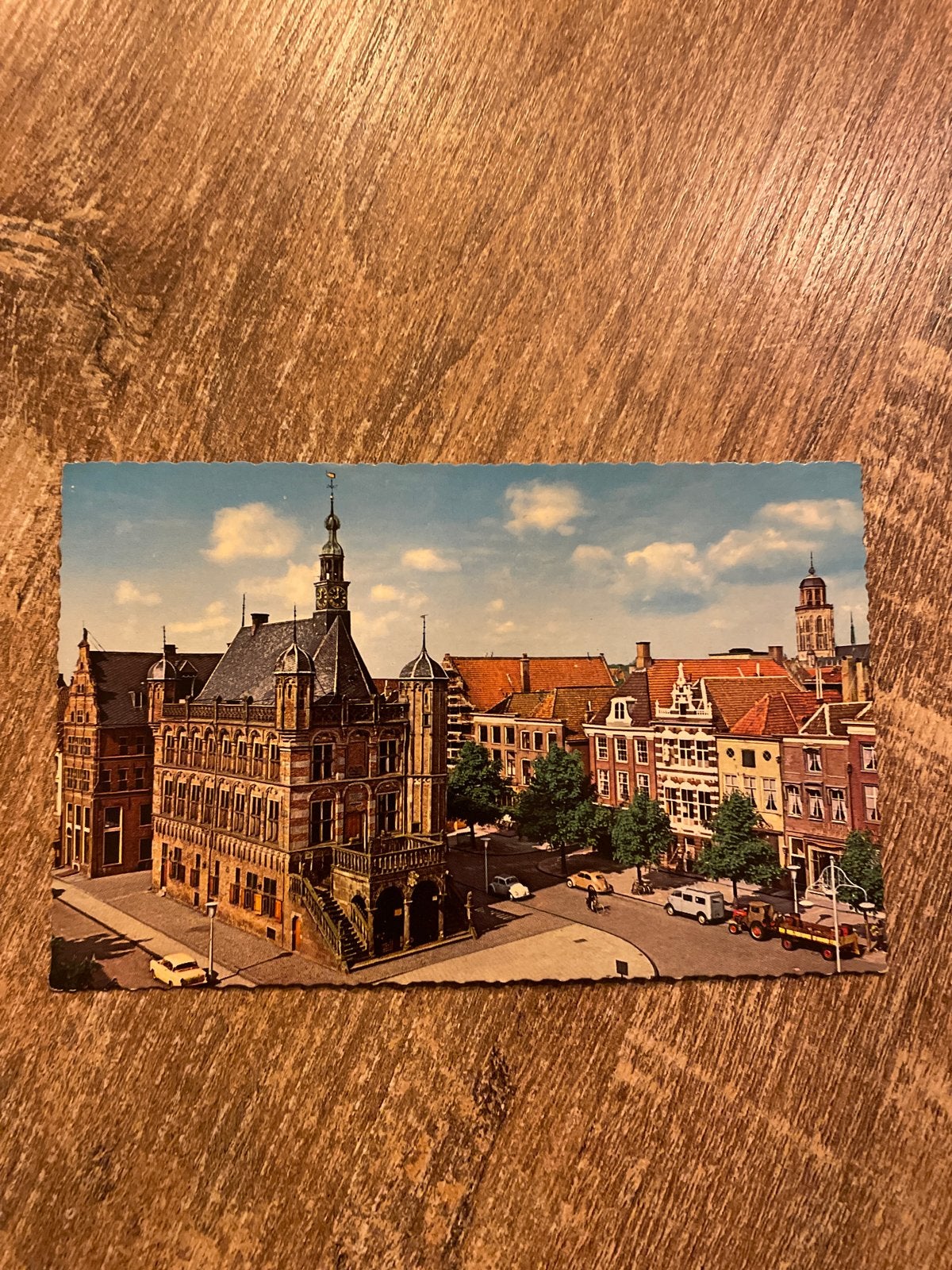 Ansichtkaart Deventer: Brink met Waaggebouw, Ophalen of Verzenden, 1960 tot 1980, Gelopen, Overijssel
