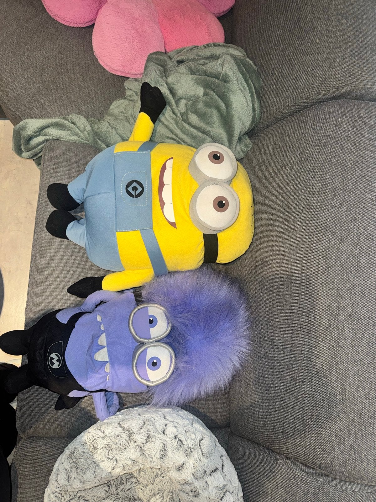 Minions knuffels - Gele Minion en Paarse Evil Minion, Ophalen, Gebruikt, Overige merken, Overige typen