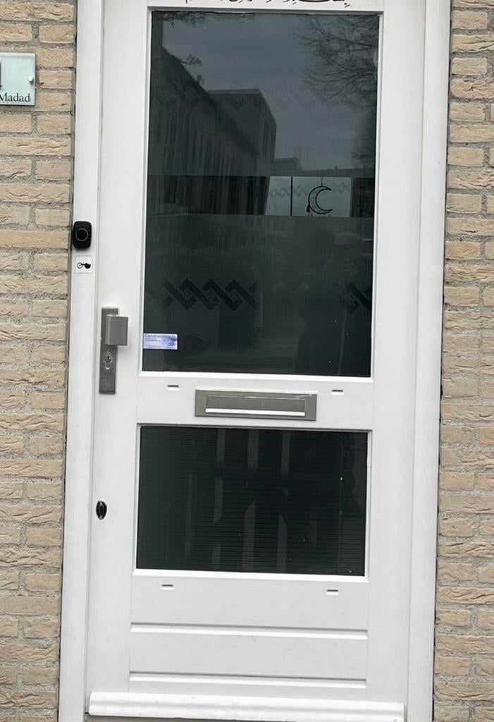 Witte Buitendeur met Glas en Brievenbus, Doe-het-zelf en Verbouw, 80 tot 100 cm, Ophalen of Verzenden, 200 tot 215 cm, Hout