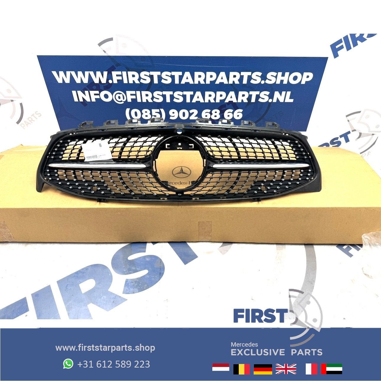 W118 DIAMOND GRIL origineel Mercedes CLA 2019-2025 ZWART C11, Gebruikt, -, Ophalen of Verzenden, -