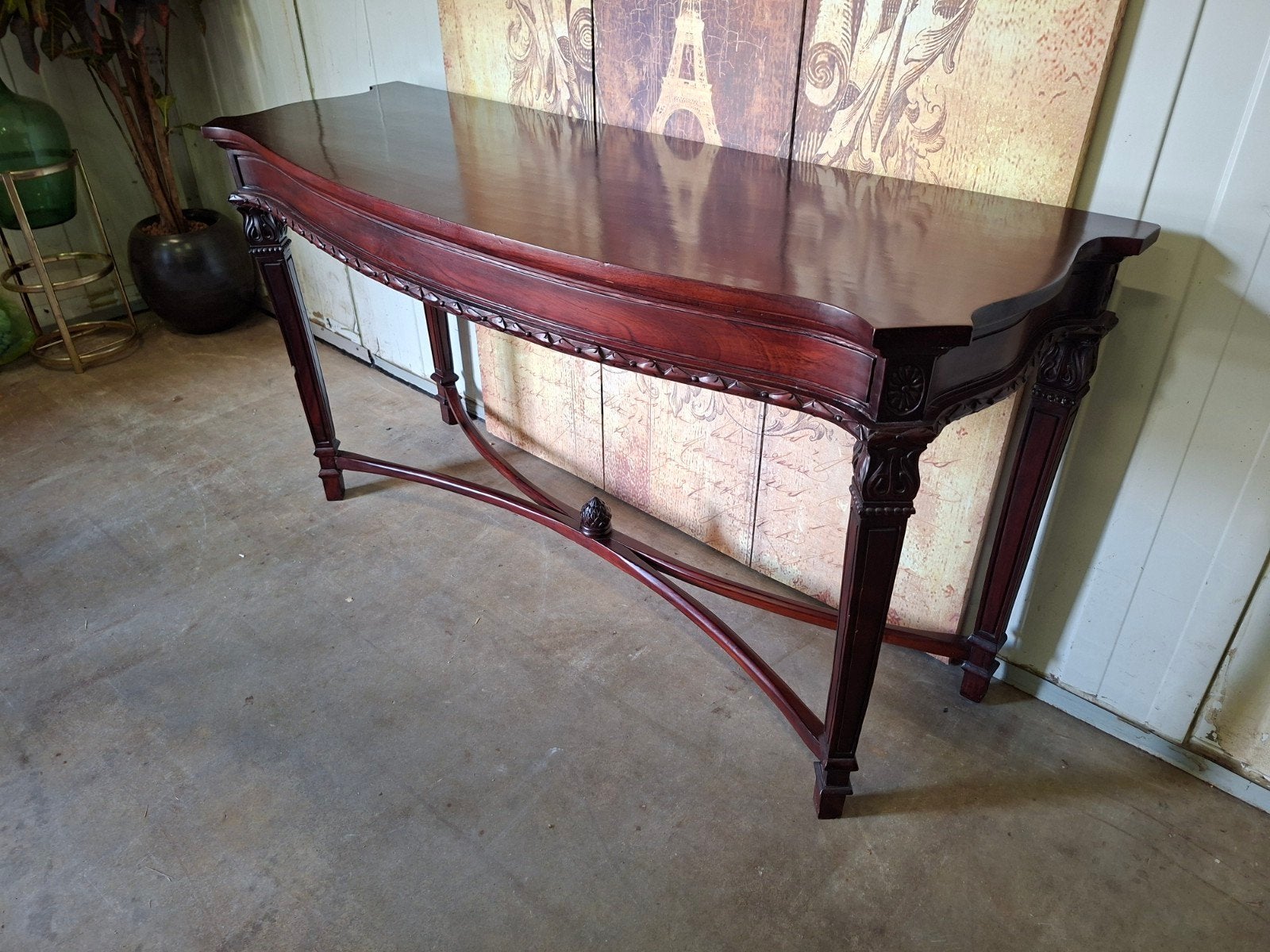 Klassieke engelse mahoniehouten sidetable, wandconsole halta, Huis en Inrichting, Tafels | Sidetables, Ophalen of Verzenden, 25 tot 50 cm