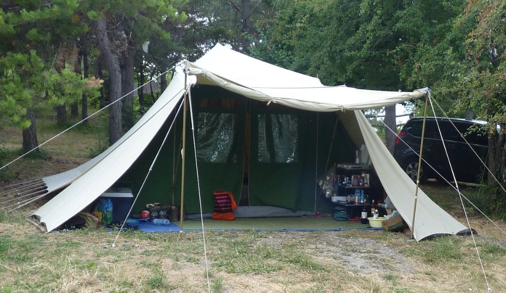 Complete en goede De Waard Albatros tent, Caravans en Kamperen, Tenten, Ophalen, Gebruikt, Tot en met 6