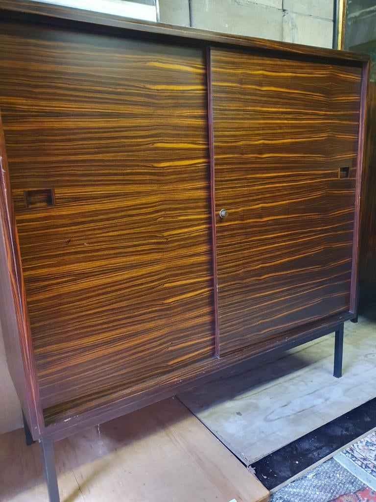 Vintage palisander wandkast., Huis en Inrichting, Ophalen, 100 tot 150 cm, Minder dan 150 cm, 25 tot 50 cm