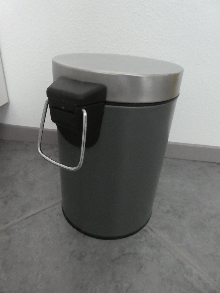 pedaalemmer donkergrijs, Overige materialen, Gebruikt, Met pedaal, Ophalen of Verzenden