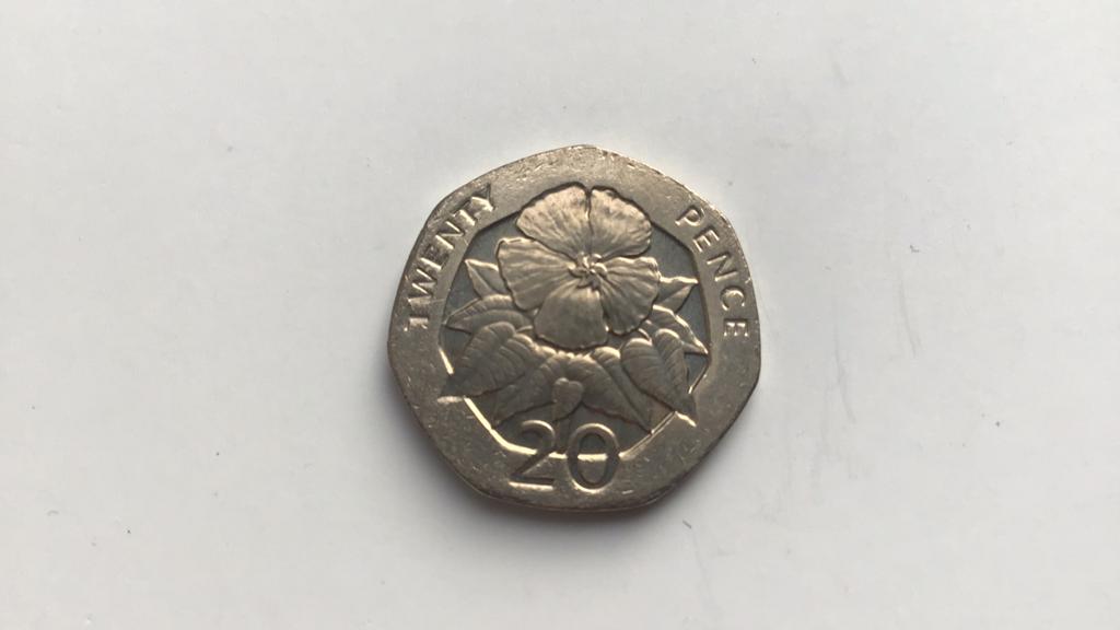 St Helena en Ascension 20 pence 1998., Postzegels en Munten, Munten | Afrika, Ophalen of Verzenden