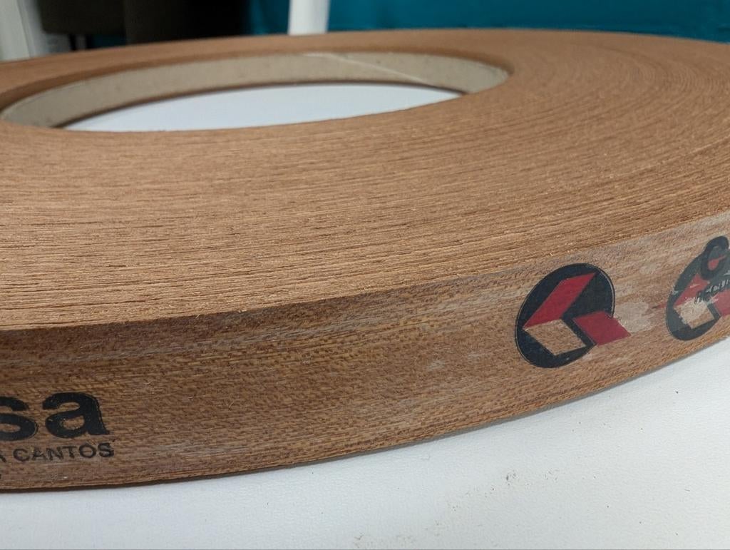 Sapele kantenband - 100m rol, 23mm breed, 1mm dik, Doe-het-zelf en Verbouw, Hout en Planken, Minder dan 25 mm, Overige typen, Nieuw