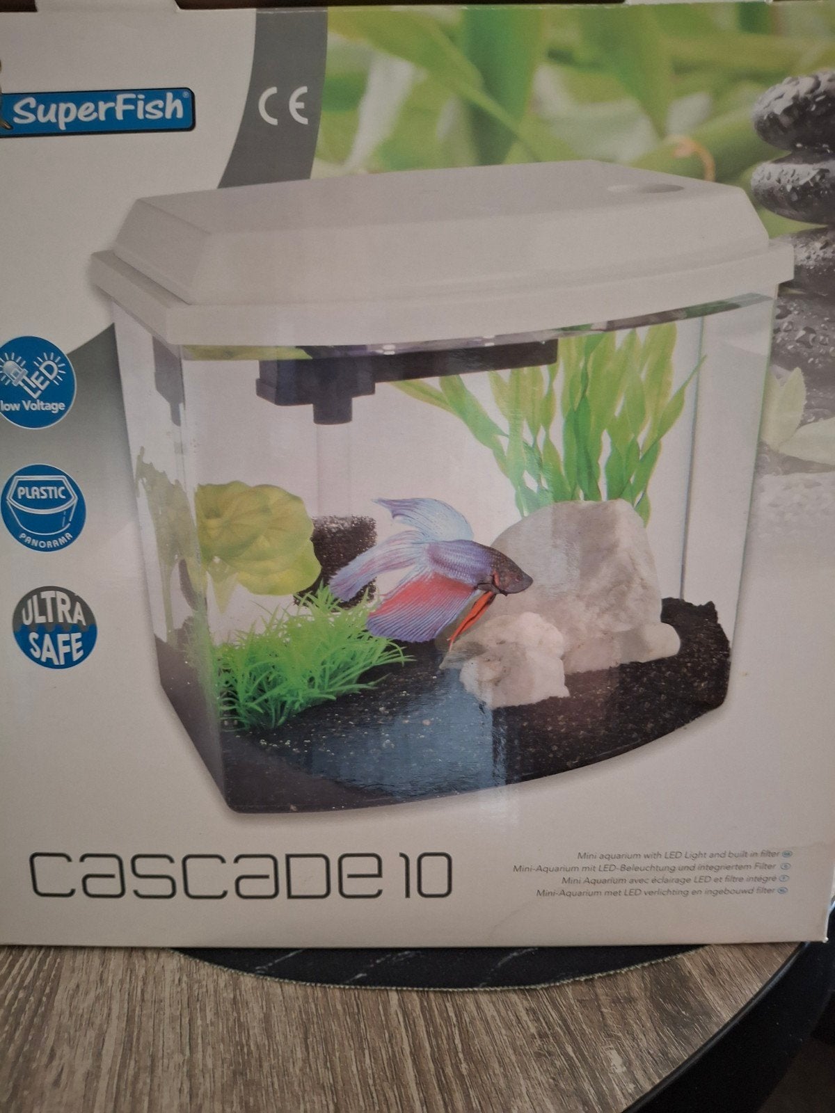 Superfish Mini Cascade 10 Aquarium, Ophalen, Gebruikt, Leeg aquarium, Inclusief deksel