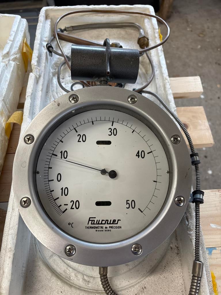 Industriële Precisie Thermometer - Fournier Breveté SDGD, Antiek en Kunst, Antiek | Gereedschap en Instrumenten, Ophalen of Verzenden