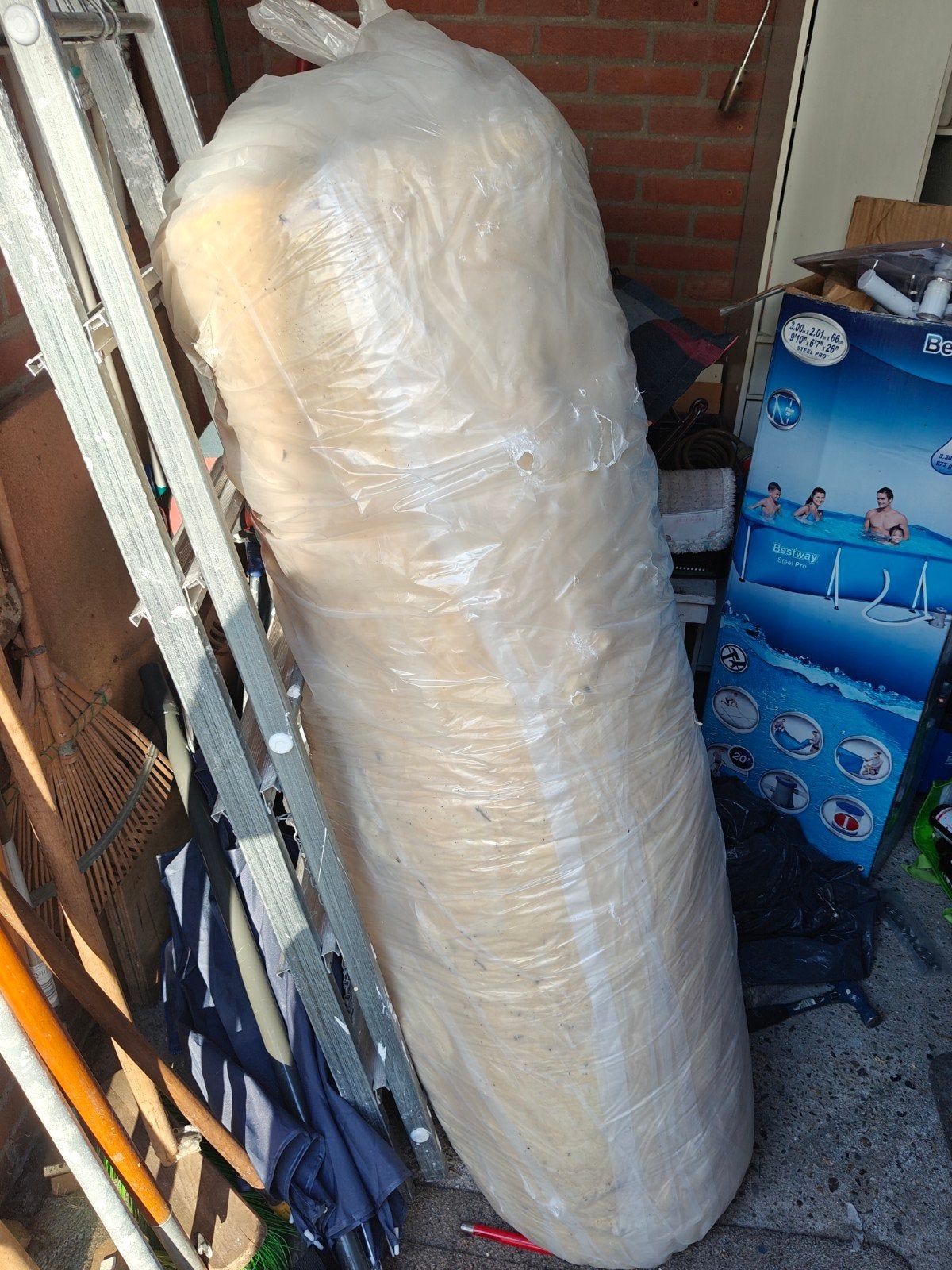 rol glasvezel, Ophalen, 15 m² of meer, Folie