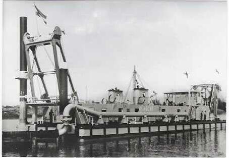 Scheepvaart-baggerschip, Verzamelen, Scheepvaart, Ophalen of Verzenden, Nieuw, Kaart, Foto of Prent