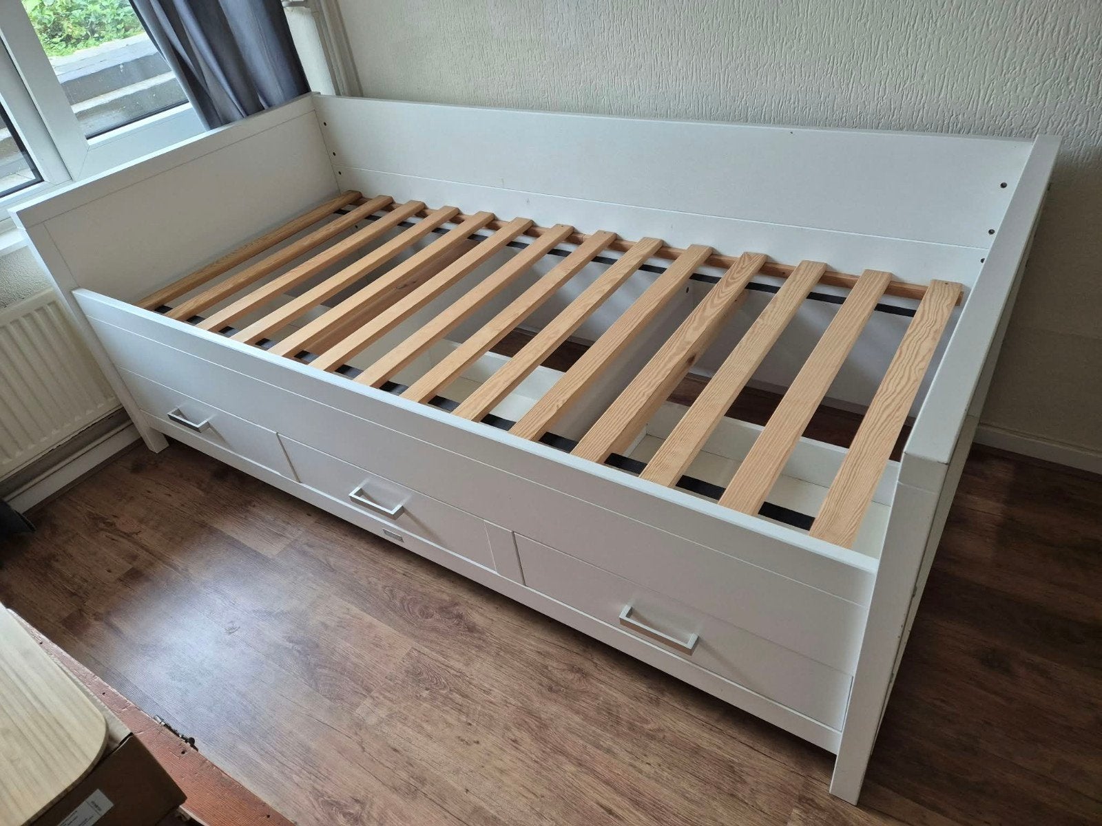 bed bopita wit met 3 lades, Ophalen, Gebruikt, 180 cm of meer, 85 tot 100 cm