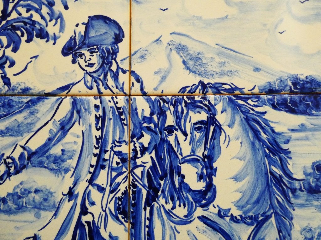 Tegeltableau Nuno Oliveira dressuurinstructeur te paard, Ophalen of Verzenden