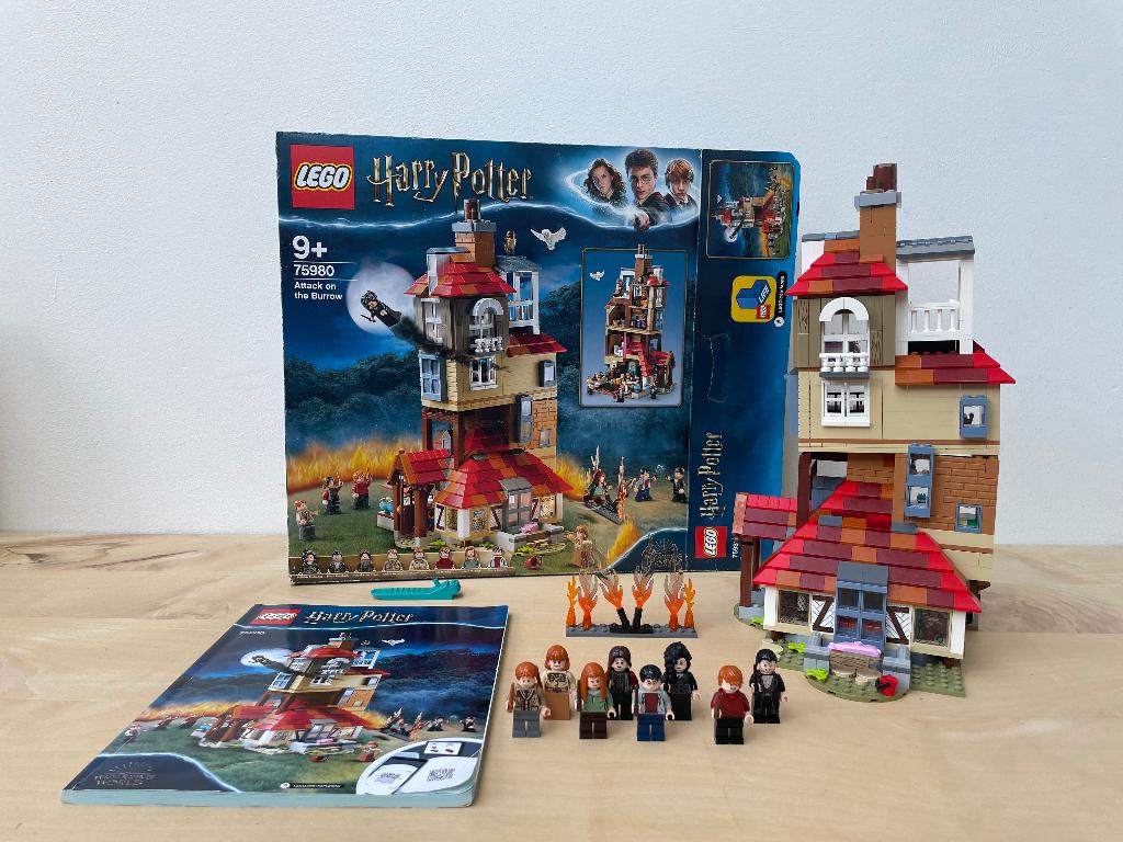 Lego Harry Potter 75980 Attack on the Burrow, Lego, Harry Potter, Ophalen of Verzenden, Zo goed als nieuw
