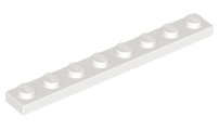 Lego plaatjes 1x8 wit 20 stuks nieuw, Ophalen of Verzenden, Nieuw, Losse stenen, Lego