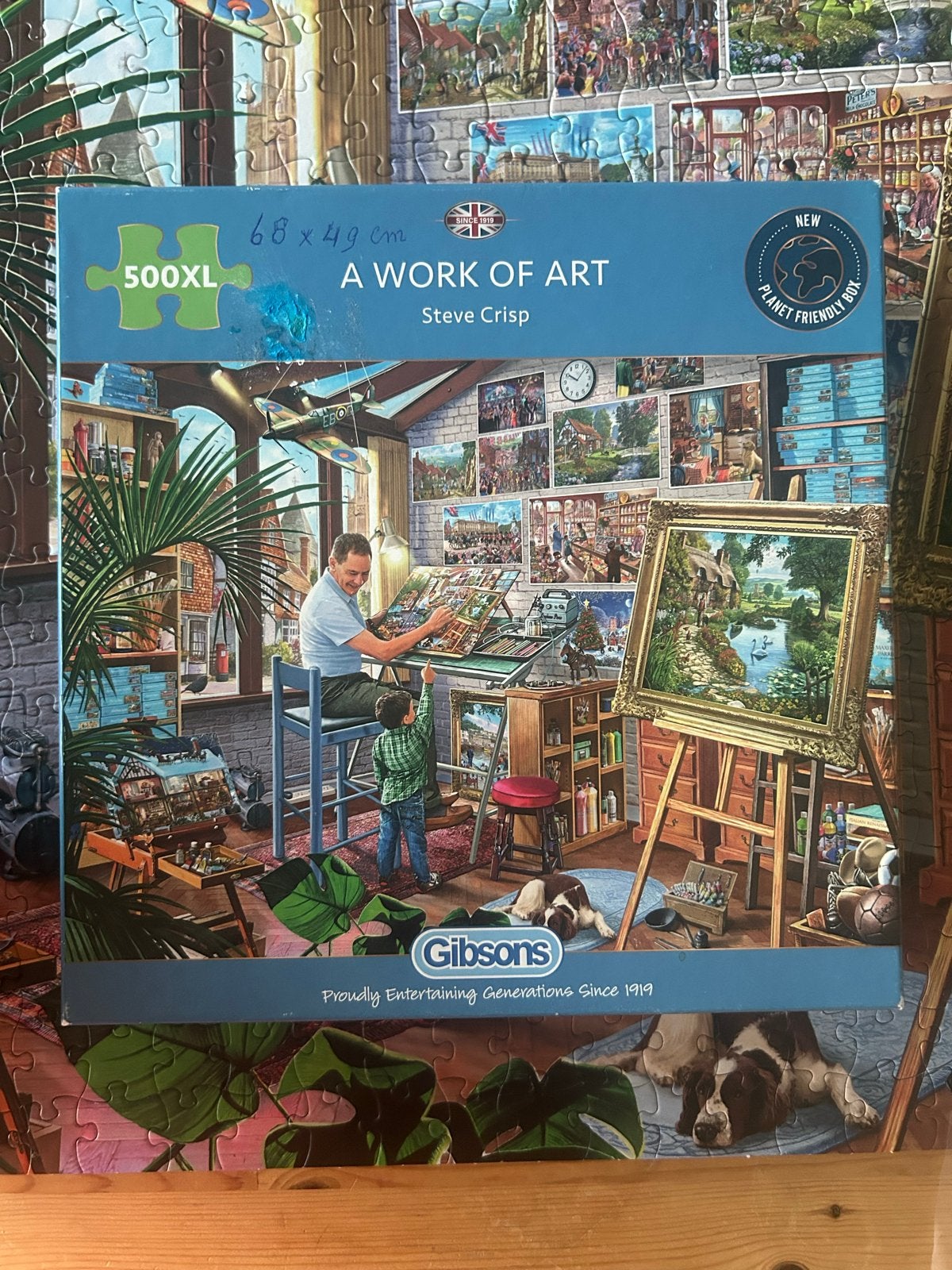 Gibsons Legpuzzel 'A Work of Art' 500XL Steve Crisp, Ophalen of Verzenden, Minder dan 500 stukjes, Legpuzzel
