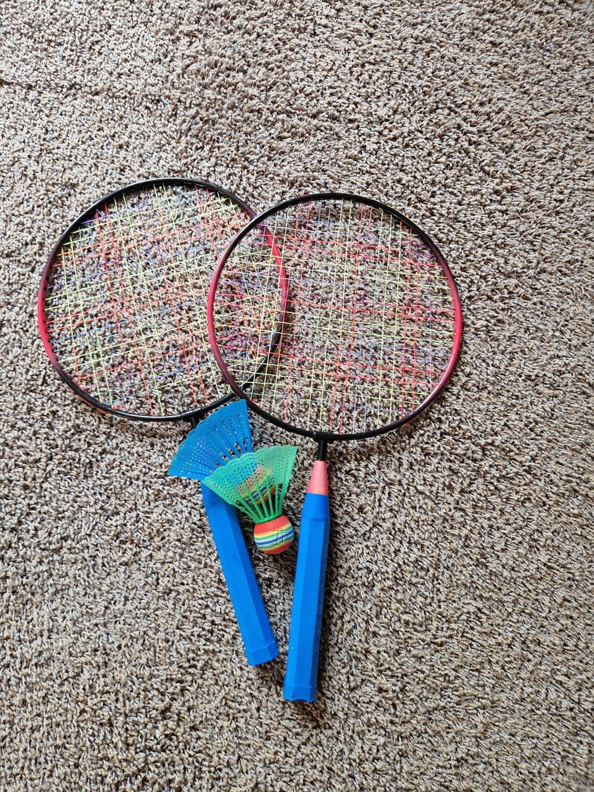 Badminton set: 2 rackets en shuttles, Ophalen of Verzenden, Racket(s)