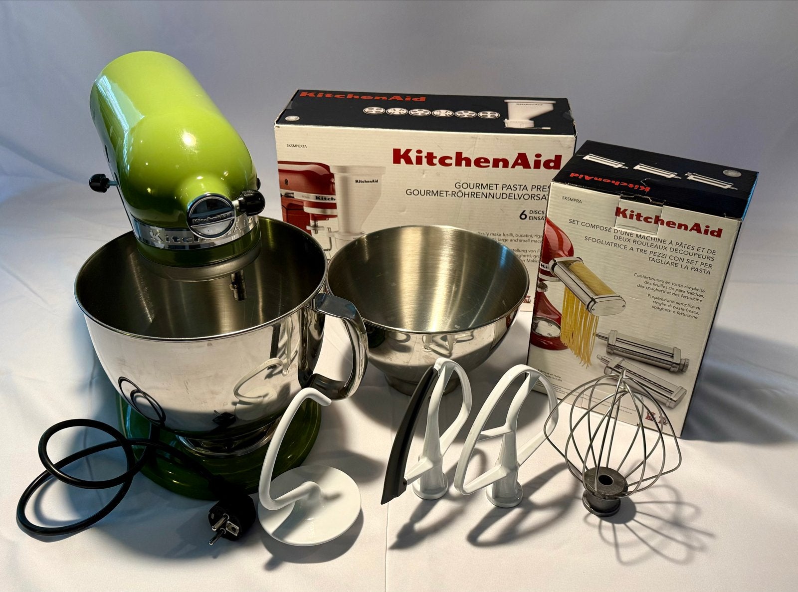 KitchenAid Artisan Groen met Pasta Pers & Roller Set, Ophalen of Verzenden, Gebruikt