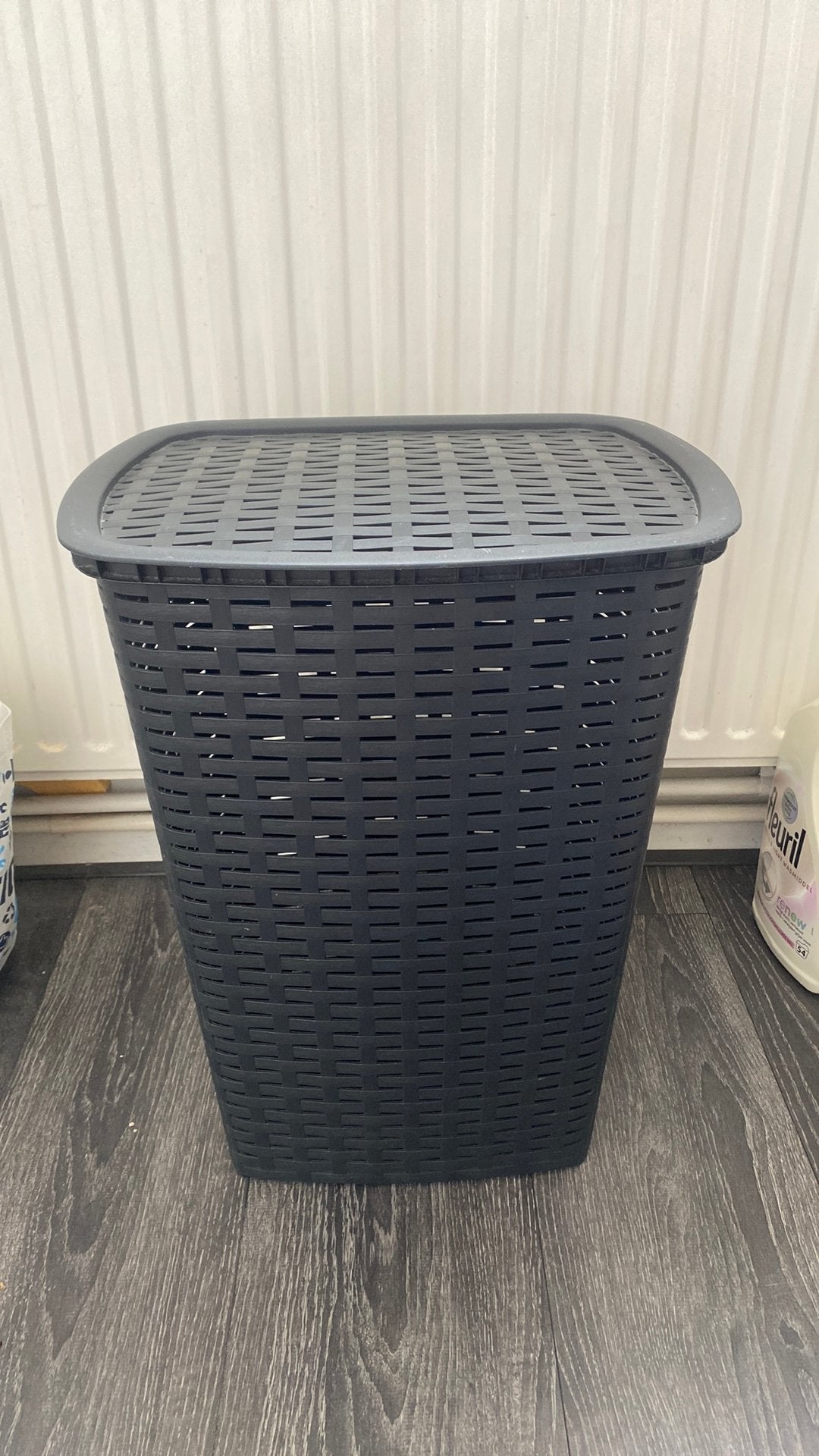 Wasmand zwart, Ophalen, Gebruikt, Zwart