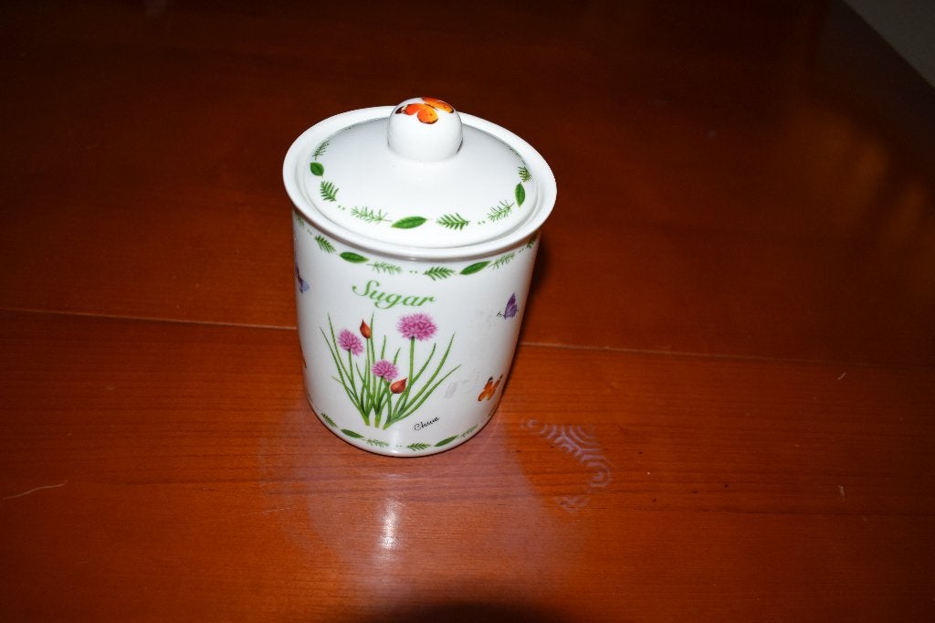 Voorraadpot Suiker Butterfly Meadow servies, Info@detagrijn.com, Overige typen, Nieuw, Ophalen of Verzenden