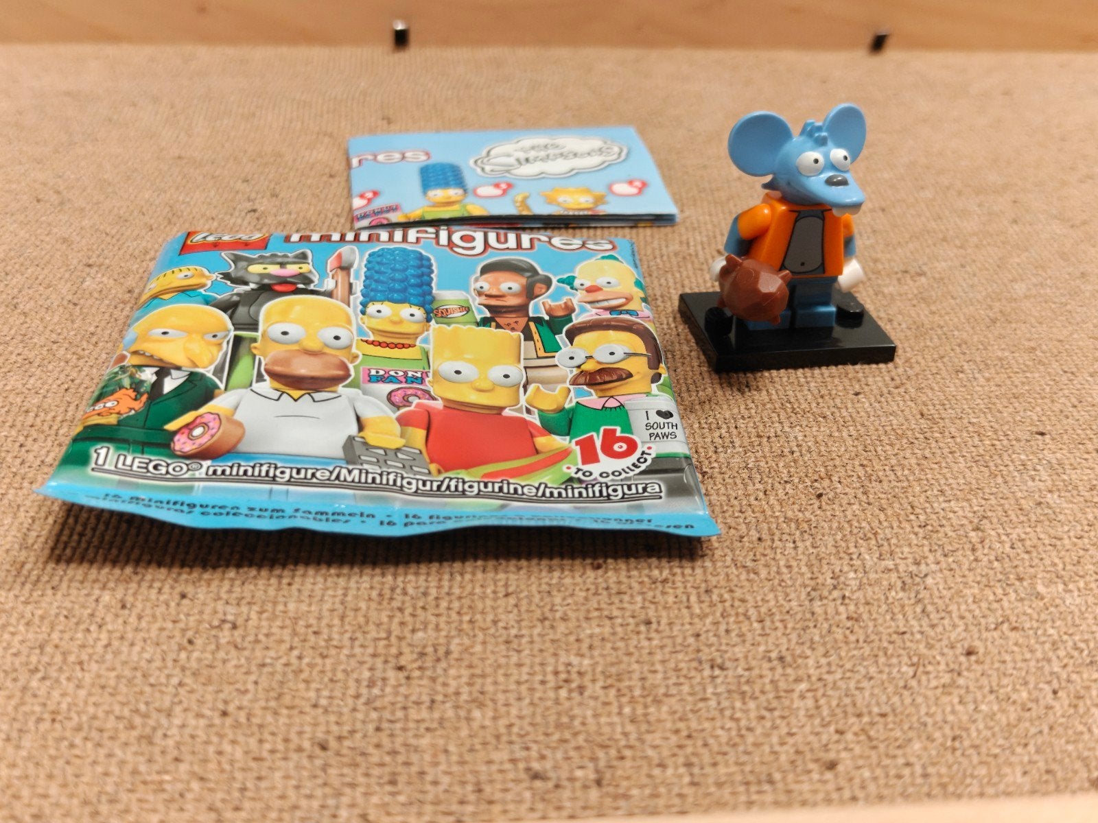 Itchy LEGO The Simpsons Serie 1 set 71005, Avontuur en Actie, 1 speler, Ophalen of Verzenden, Zo goed als nieuw