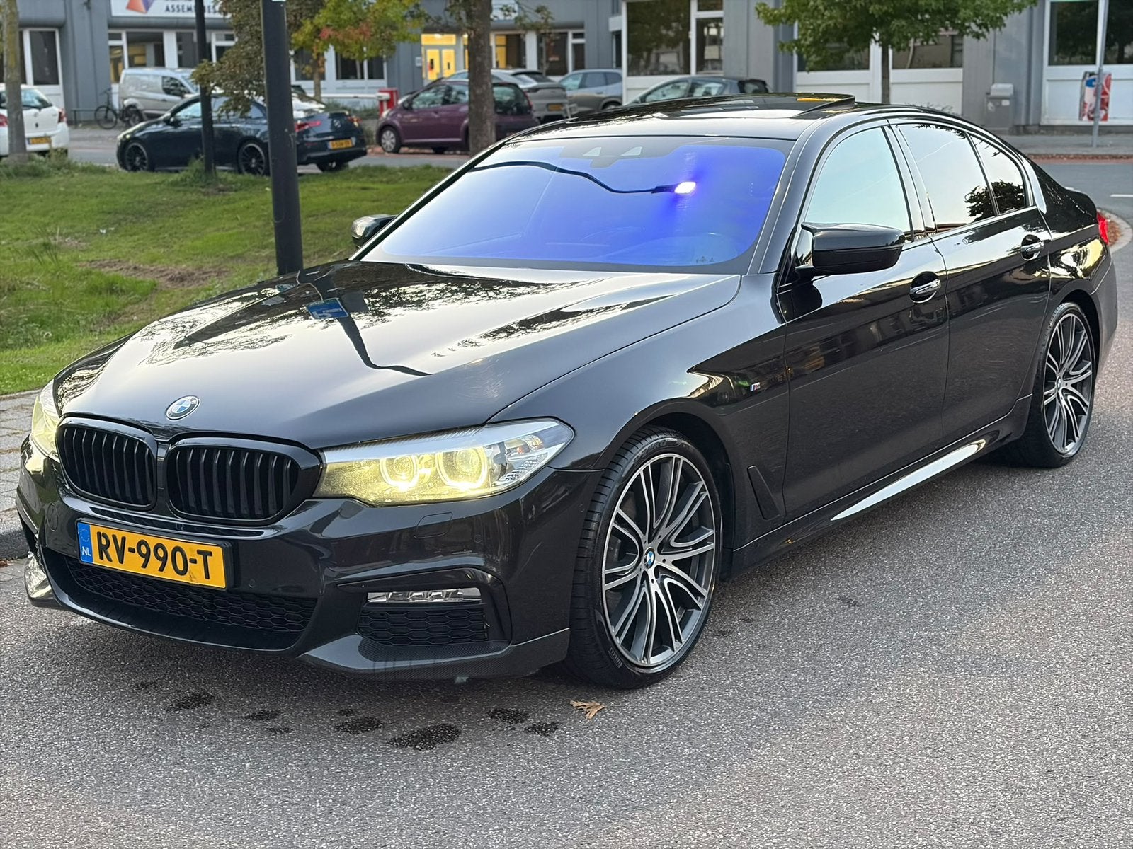 BMW 5-Serie 520d 190pk EDE Aut. 2017 Zwart, Auto's, Automaat, Achterwielaandrijving, 1995 cc, Leder