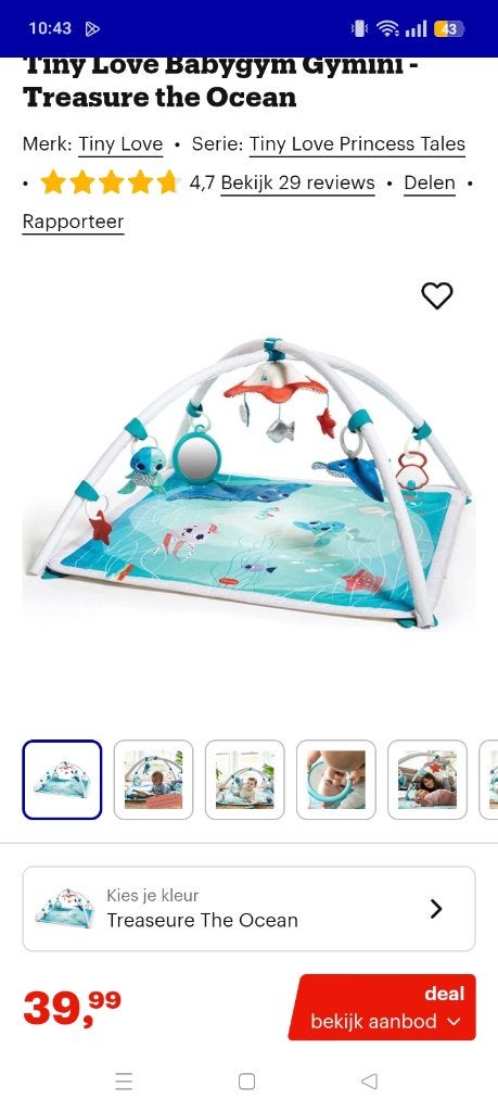 Babygym zeedieren, Ophalen, Zo goed als nieuw, Babygym, Met licht