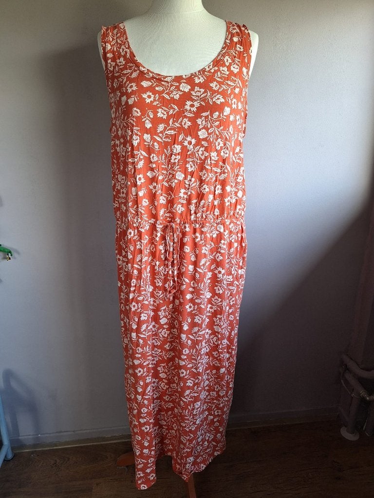 Nieuwe lange stretch jurk print van de Hema, maat XL, Maat 46/48 (XL) of groter, Nieuw, Ophalen of Verzenden, Hema