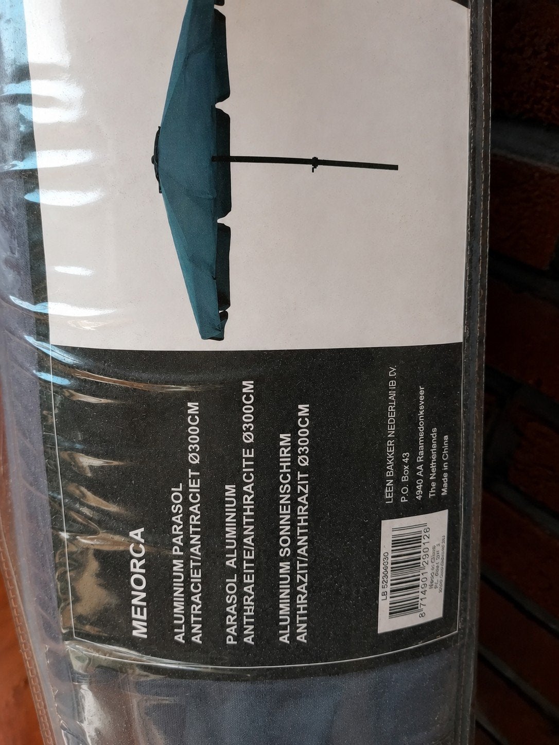 PARASOL ☀️ ANTRACIET !!, Ophalen of Verzenden, Zo goed als nieuw, Minder dan 10 meter