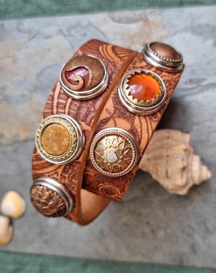 Noosa Amsterdam Double Wrap Armband Tatu Natural Pure Maat S, Verzenden, Nieuw, Bruin, Leer