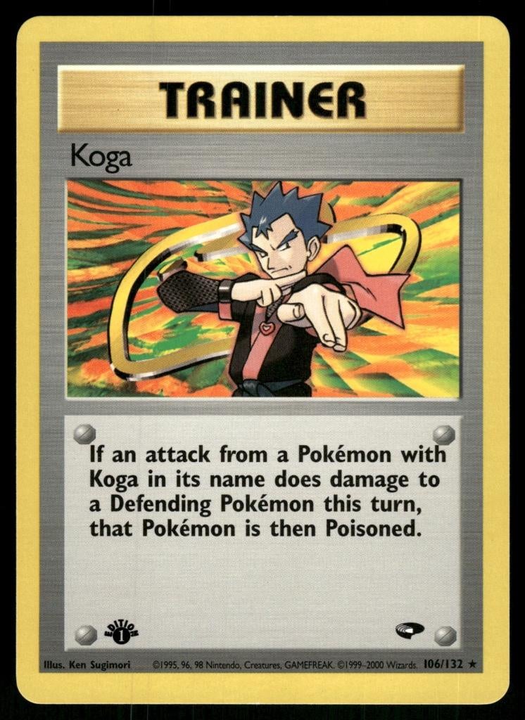 Koga 106/132 - Gym Challenge (1st edition), Hobby en Vrije tijd, Verzamelkaartspellen | Pokémon, Gebruikt, Verzenden