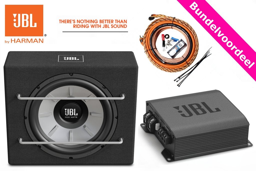 JBL Stage 1200B + JBL GT 80021 Versterker + Kabelset, Auto diversen, ., Nieuw, Ophalen of Verzenden, .