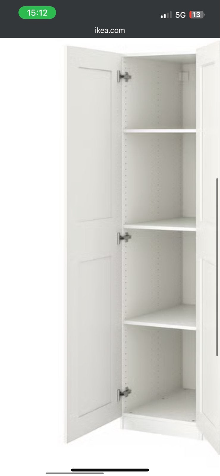 IKEA PAX Grimo kast 50x195 met 3 planken, Ophalen, Minder dan 50 cm, Gebruikt, 150 tot 200 cm